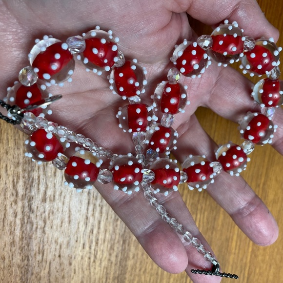 Hand Made Lamp Work Bead Necklace/Earrings - Picture 4 of 9